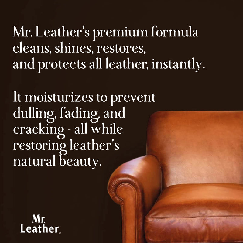 MR. LEATHER Cleaner and Conditioner (16 oz) - Water-Repellant Leather Conditioner to Shine & Protect – Leather Protector Spray – Use as Sofa Cleaner, Boot Cleaner, or Furniture Cleaner - NewNest Australia