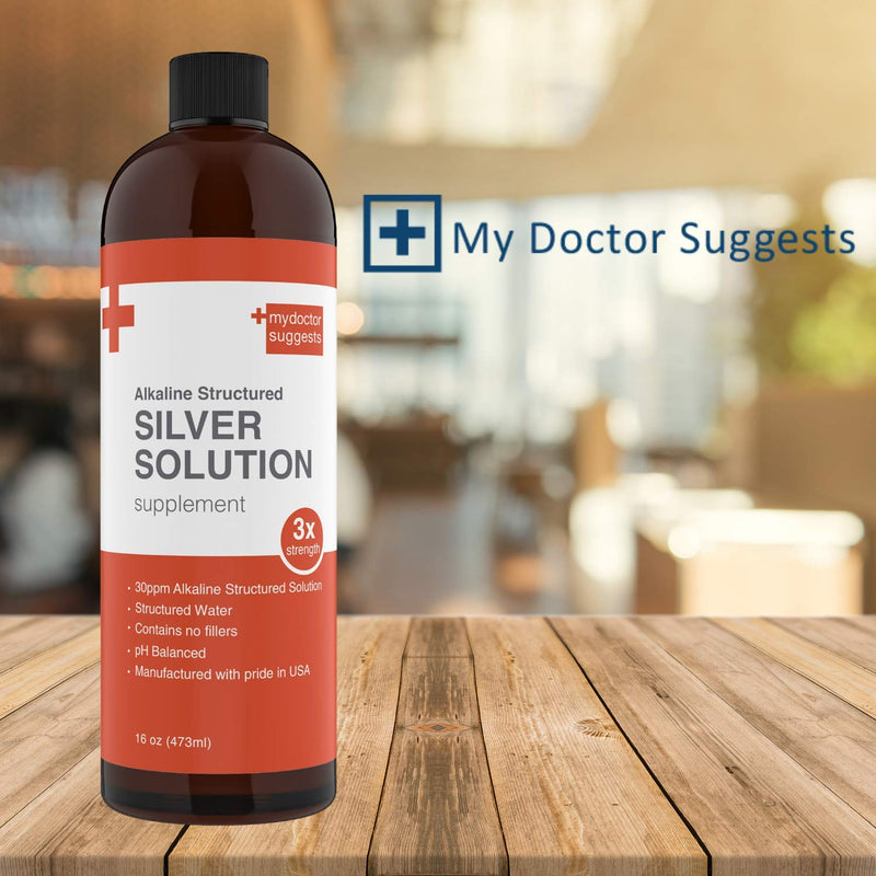 My Doctor Suggests Structured Colloidal Silver Liquid Solution 30ppm Mineral Alkaline 16 Oz- Immune Support Supplement - NewNest Australia