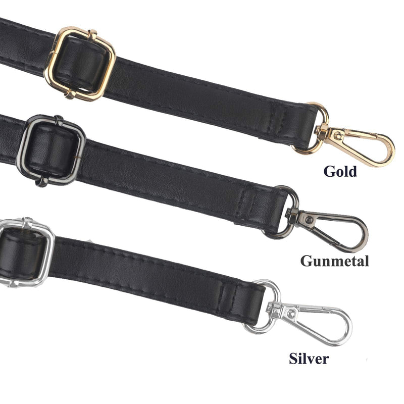 Beaulegan Purse Strap Replacement - Microfiber Leather - 59 Inch Long Adjustable for Crossbody Shoulder Bag - 0.5 Inch Wide, Black/Gold Gold Clasp - NewNest Australia