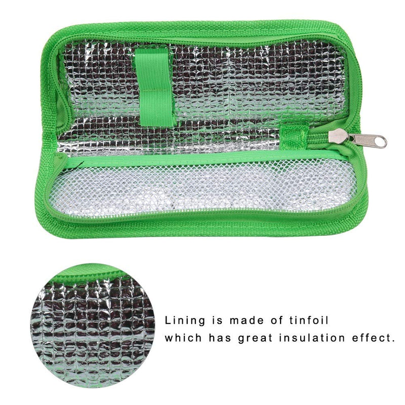 Vobor Insulin Cooler Bag Travel Bag Insulated Portable Cooler Bag Portable Eva Insulin Pack Insulin Bag Pack (Colour: Green) - NewNest Australia