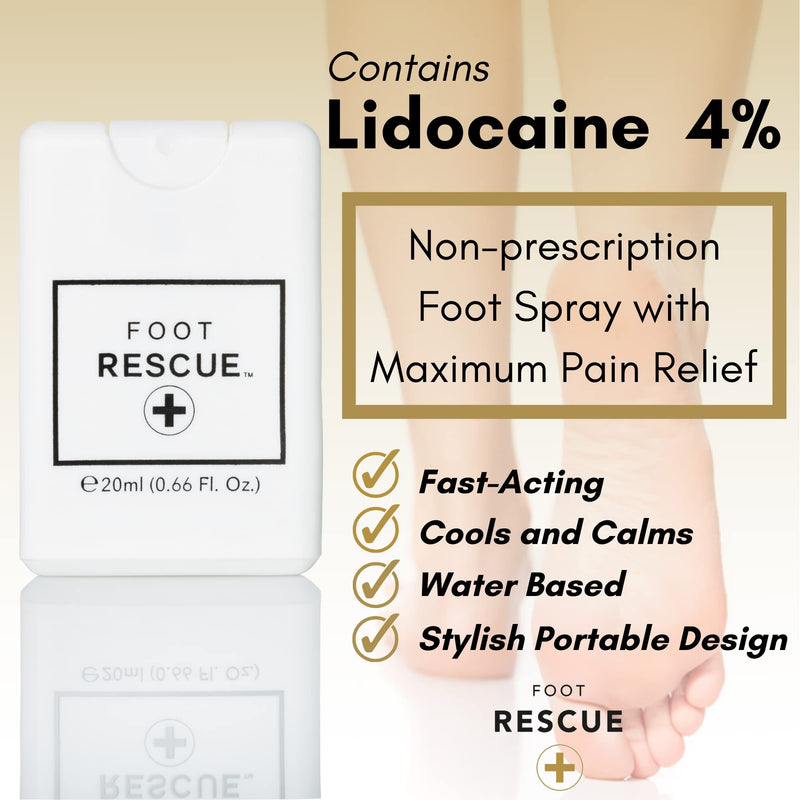 Foot Rescue Foot Numbing Spray for High Heels | Lidocaine Spray Pain Relief | Soothes Pain and Inflammation to Hot Tired Achy Feet | Aloe and Eucalyptus Foot Pain Relief | Bottle Sprayer | 30ml - NewNest Australia