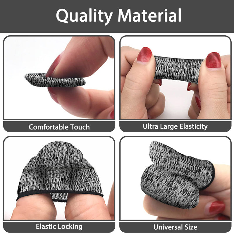 RIVIEVAL 12 Pieces Finger Cots, Reusable Thumb Protector Non Slip Finger Protectors Breathable Finger Cots Cut Resistant Protection for Work, Kitchen, Garden, Sculpture (Grey)… Grey - NewNest Australia