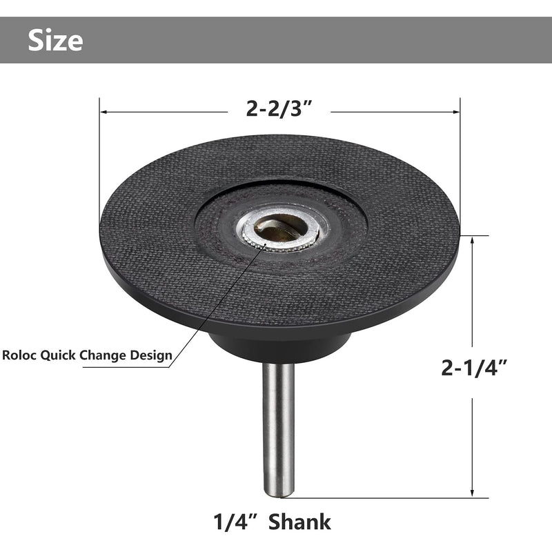 Yakamoz 2 Pcs 3 Inch Roll Lock Sanding Disc Holder with 1/4" Shank Quick Change Roll Lock Sander Pad Holder Adapter for Power Drill Air Die Grinder Sanding Polishing Grinding Tool Accessories - NewNest Australia