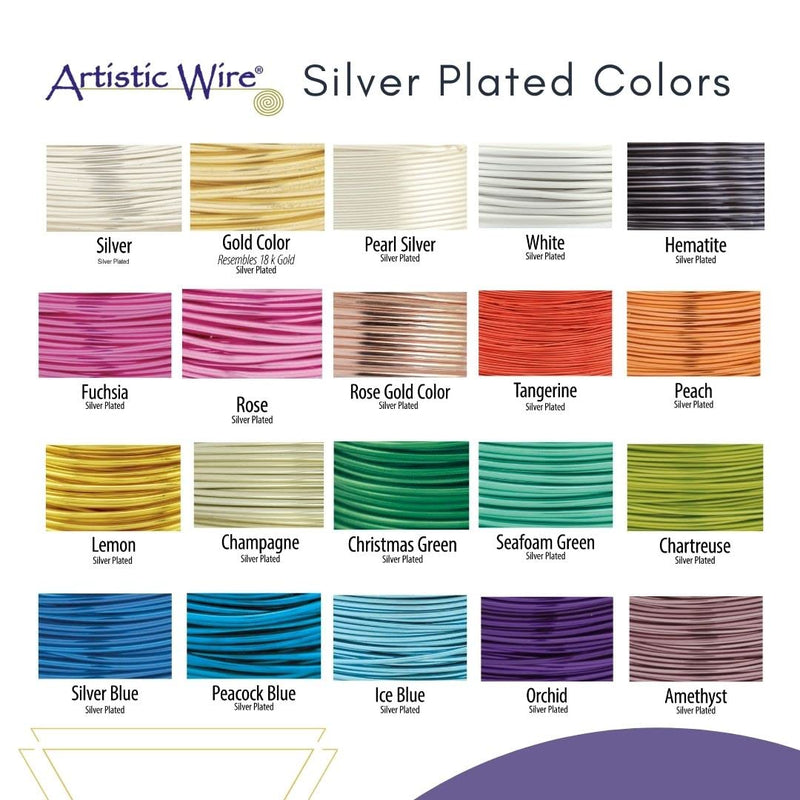 Artistic Wire Silver Plated Tarnish Resistant Colored Copper Craft Wire, 18 Gauge / 1.0 mm, Amethyst - NewNest Australia