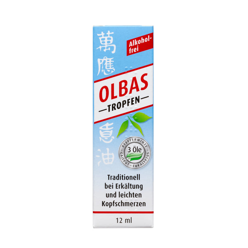 Olbas Drops - 1X 12 Ml - For Ingestion And Inhalation For Colds - For Coughs, Runny Nose And Hoarseness - With Peppermint Oil, Cajeput Oil, Eucalyptus Oil - Alcohol-Free - NewNest Australia