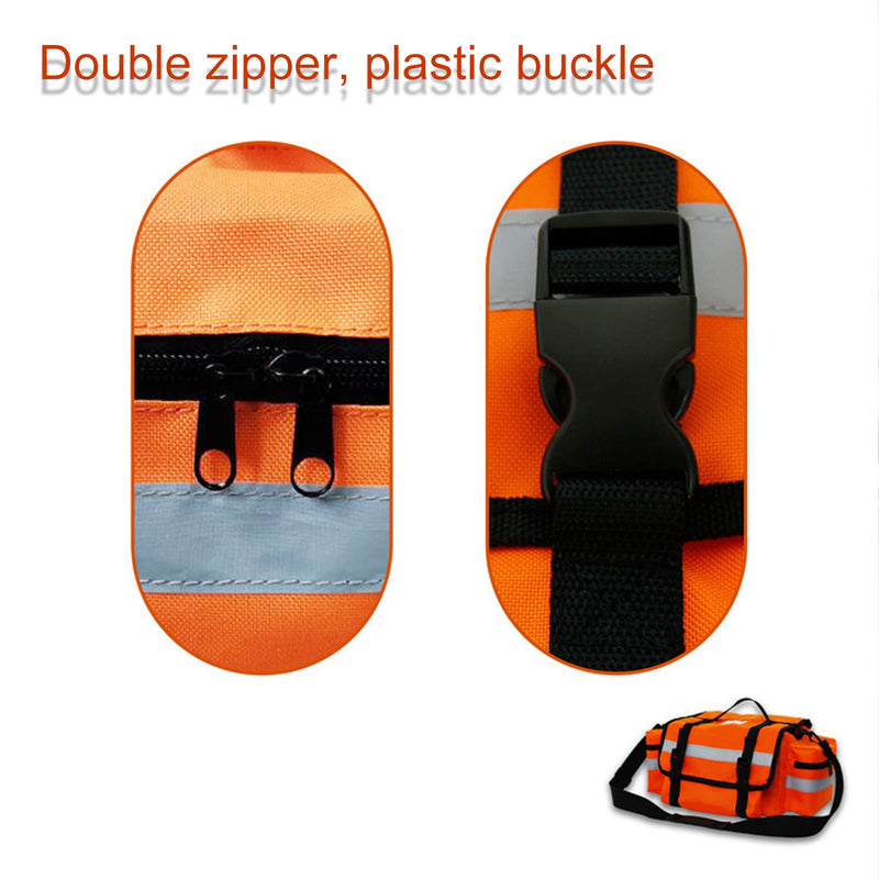 First Aid Medical Bag Light Orange With Reflective Stitching Oxford Fabric First Aid Trauma Bag For Outdoor Use, Orange, Portable, Large Capacity For Travel At Home - NewNest Australia