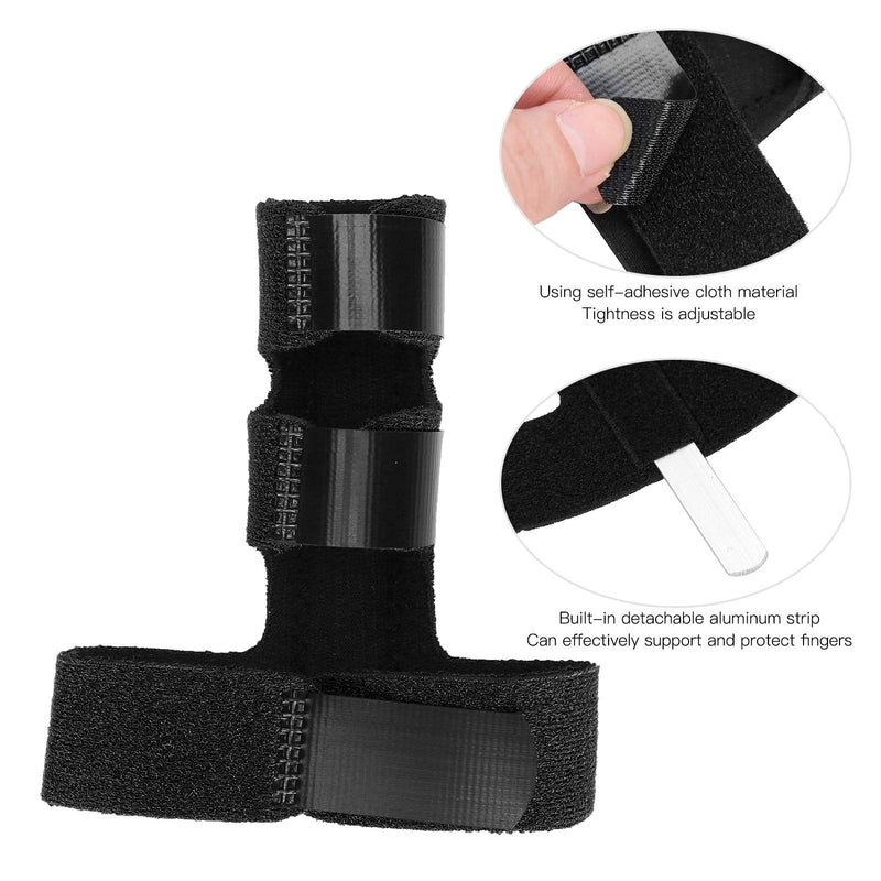 Trigger Finger Splint, Breathable Finger Joints Clamp Stabilizer Sprain Fracture Restoration Finger Fixing Splint Protection For Pain Relief, Sports Injuries, Basketball (Black) - NewNest Australia