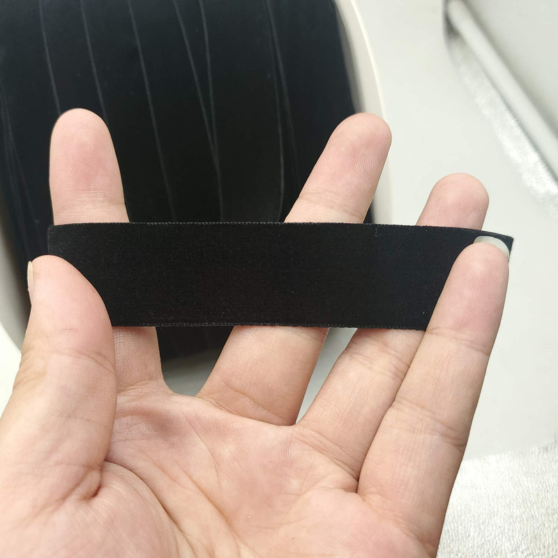10 Yards Velvet Ribbon Spool Available in Many Colors (Black, 1") Black 1" - NewNest Australia