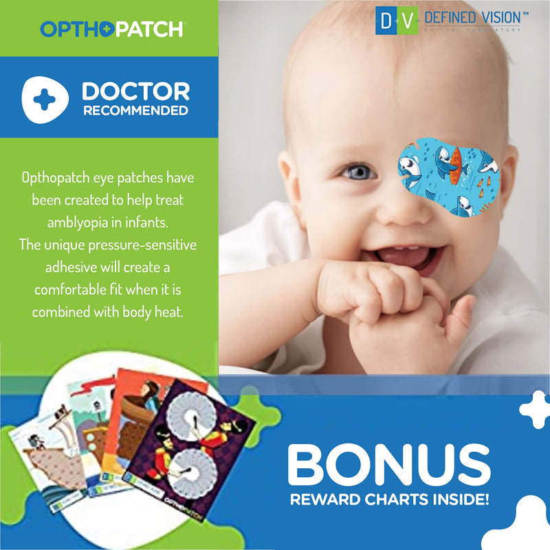 Infants Extra Sensitive Adhesive Eye Patch Boys 100 Pack Series II - NewNest Australia