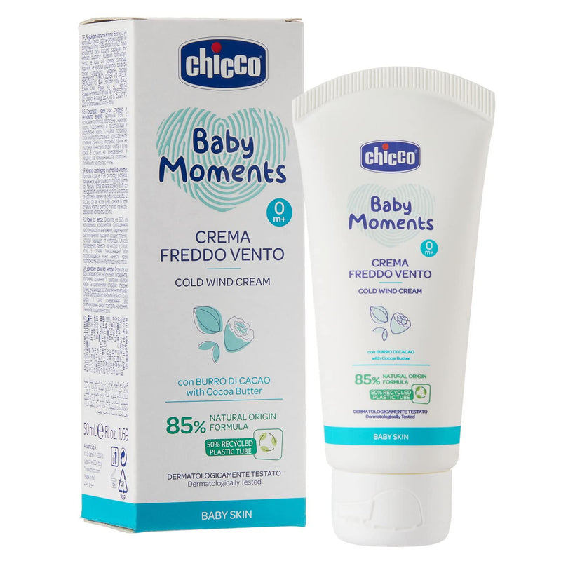 Chicco Baby Moments cold wind cream with cocoa butter and vitamin E, with natural formula, 0+ months, 50 ml - NewNest Australia