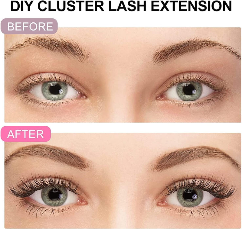 Fenshine Cluster Lashesindividual Lashes Wide Stem C/D Curl 9-15Mm Length Diy Eyelash Extension Individual Soft False Lashes For Personal Use At Home‚¶ (Mix 9-15Mm, 144Pcs D Curl) 1 Piece (Pack Of 1) - NewNest Australia