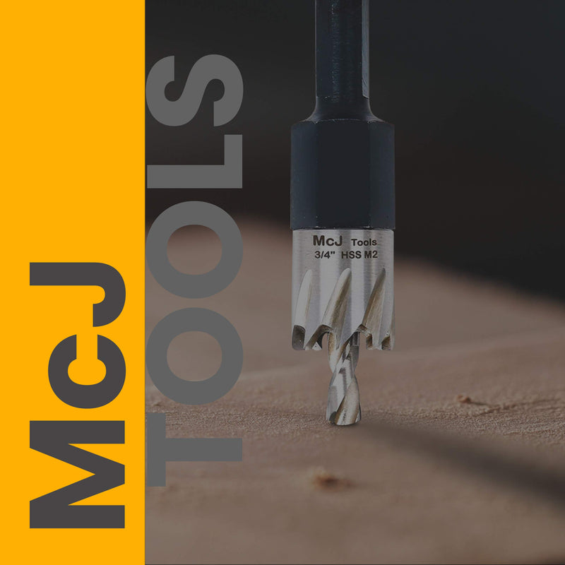 McJ Tools 3/4 Inch HSS M2 Drill Bit Hole Saw for Metal, Steel, Iron, Alloy, Ideal for Electricians, Plumbers, DIYs, Metal Professionals 3/4" - NewNest Australia