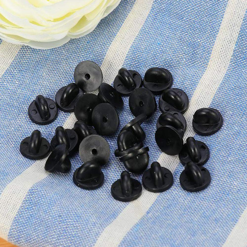 Rubber Pin Backs, 100PCS Lapel Pin Backs, Pin Safety Backs for Brooch Tie Hat Badge Insignia, Black 100 - NewNest Australia