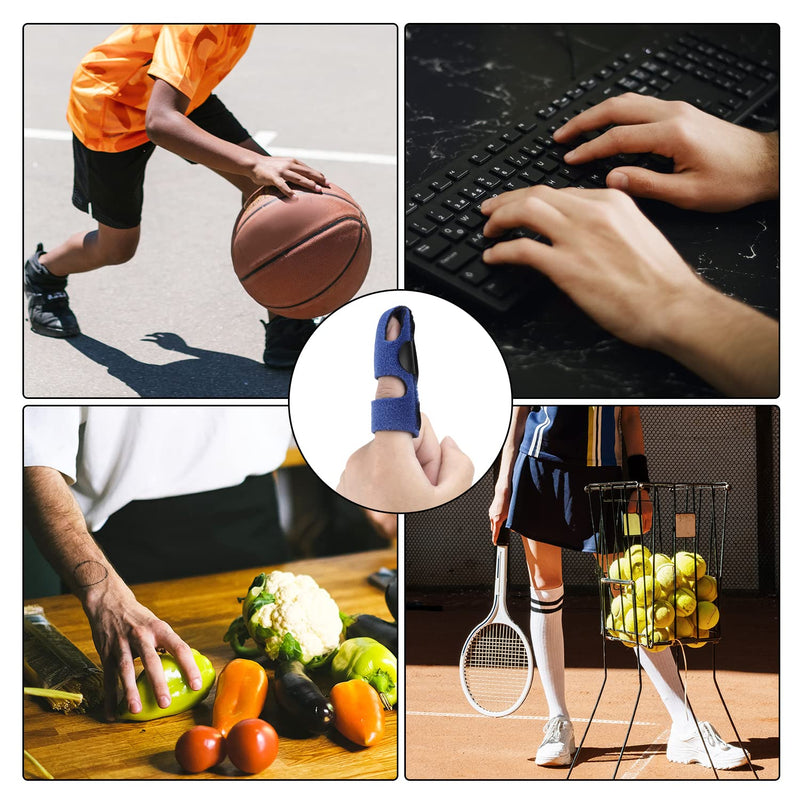 Pack Of 2 Finger Splints, Trigger Finger Splint Finger Bandage For Protection Against Broken Fingers, Pain Relief, Broken Fingers, Straightening (Blue, All Inclusive) - NewNest Australia