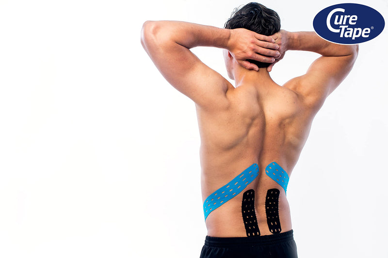 Curetape Punch Black | Kinesiology Tape With Extra Elasticity And Ventilation | Kinesio Tape For Joint, Knee, Ankle And Shoulder Pain | Waterproof And Latex-Free Kinesio Tapes | 5Cm X 5M - NewNest Australia