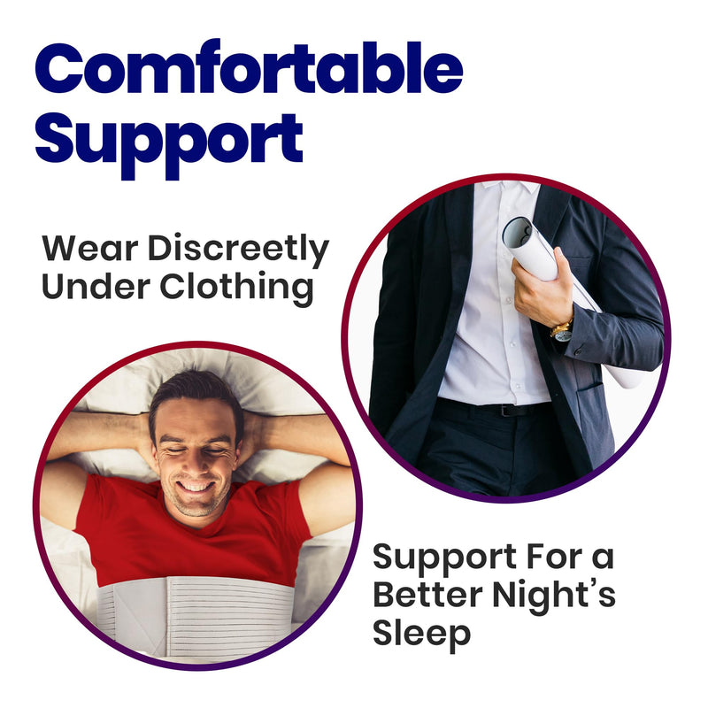 Hernia Belt for Men and Women - Beige Abdominal Binder for Umbilical Hernias & Navel Belly Button Hernias with Compression Pad for Hernia Support and Stomach (L/XL (37" to 51")) L/XL (37" to 51") - NewNest Australia