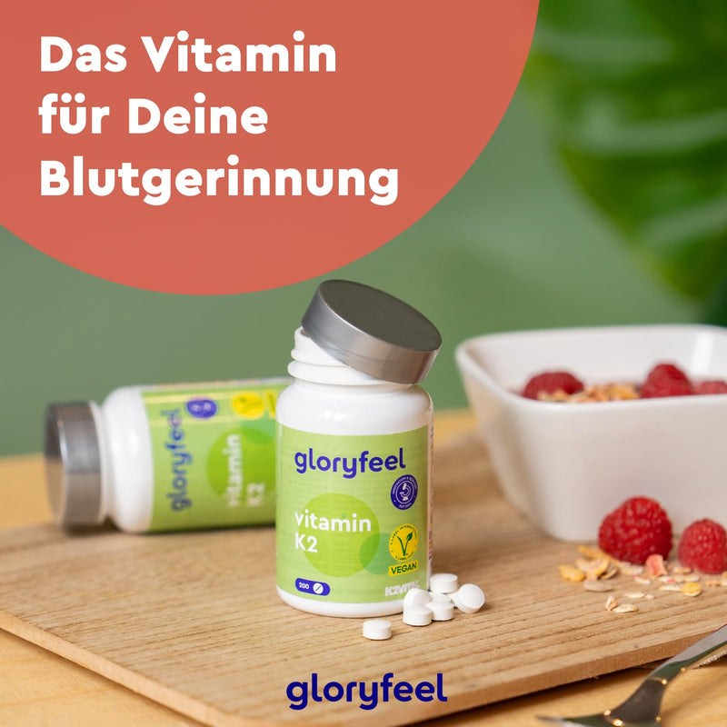 Vitamin K2 MK-7 200µg - 200 vegan tablets - Premium K2VITAL® K2-MK7 Menaquinone 99.7+% All-Trans - Laboratory tested and made in Germany without additives - NewNest Australia