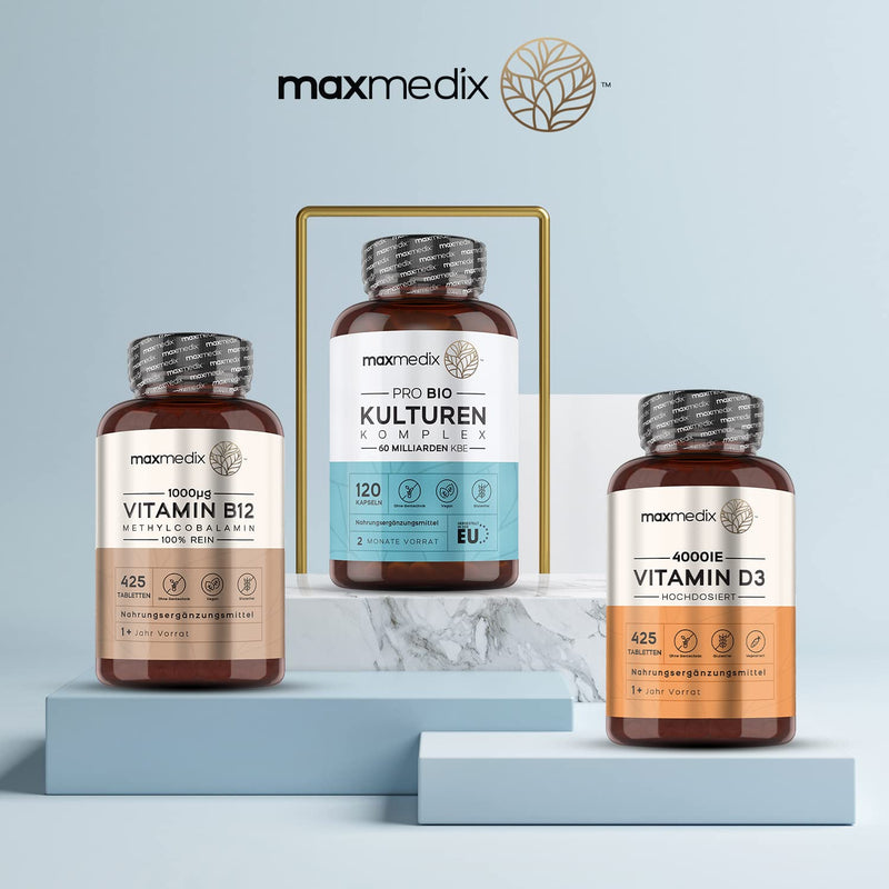 Pro Organic Cultures Complex - 20 Bacterial Strains And Organic Inulin - 120 Capsules - With Lactobacillus Gasseri & Lactobacillus Reuteri - 60 Billion Cfu - Stomach Juice Resistant, Vegan & Gluten Free - Maxmedix - NewNest Australia