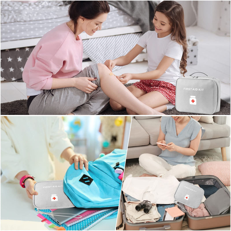Pack Of 2 Medicine Bag: Travel Pharmacy Bag With Large Capacity, Waterproof Medicine Bag, Portable Medicine Storage, Suitable For Travel At Home, Office, Etc. (Grey) - NewNest Australia