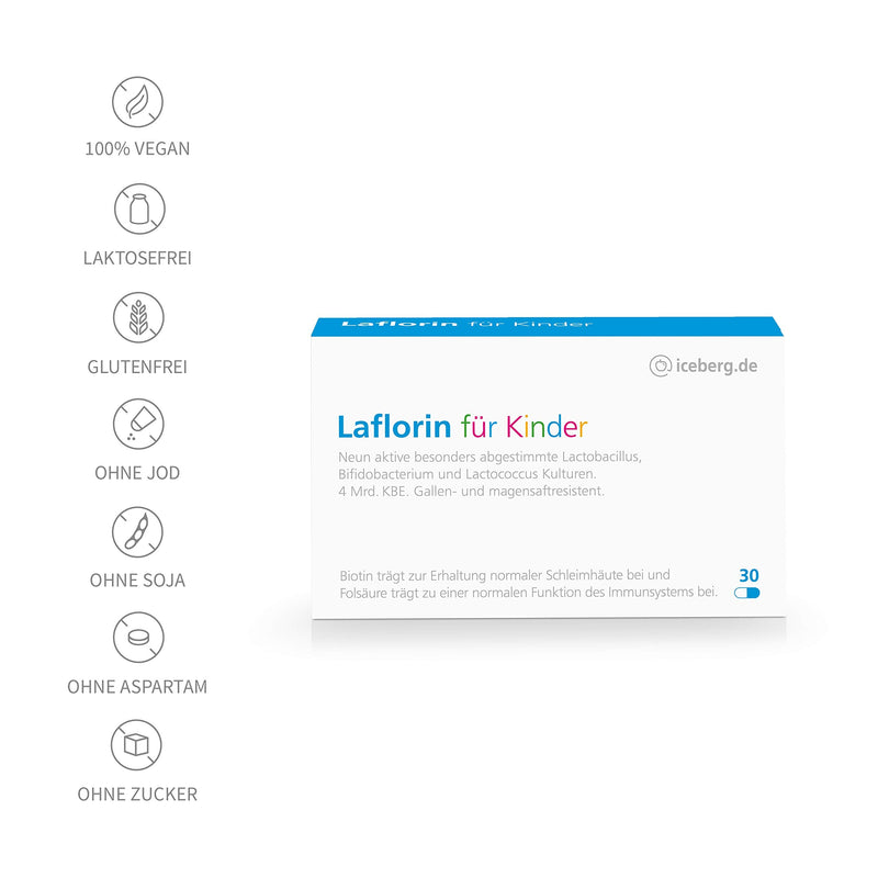 Laflorin® for children - with 9 natural active intestinal bacteria combined with biotin and folic acid to support and build up children's sensitive intestinal flora - NewNest Australia