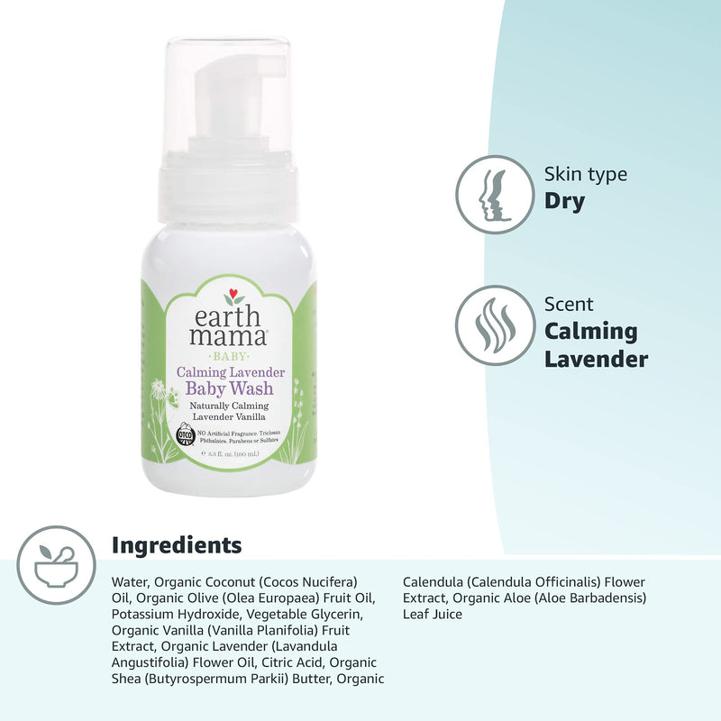 Earth Mama Calming Lavender Foaming Hand Soap | All-Purpose Castile Body Wash, 5.3-Fluid Ounce - NewNest Australia