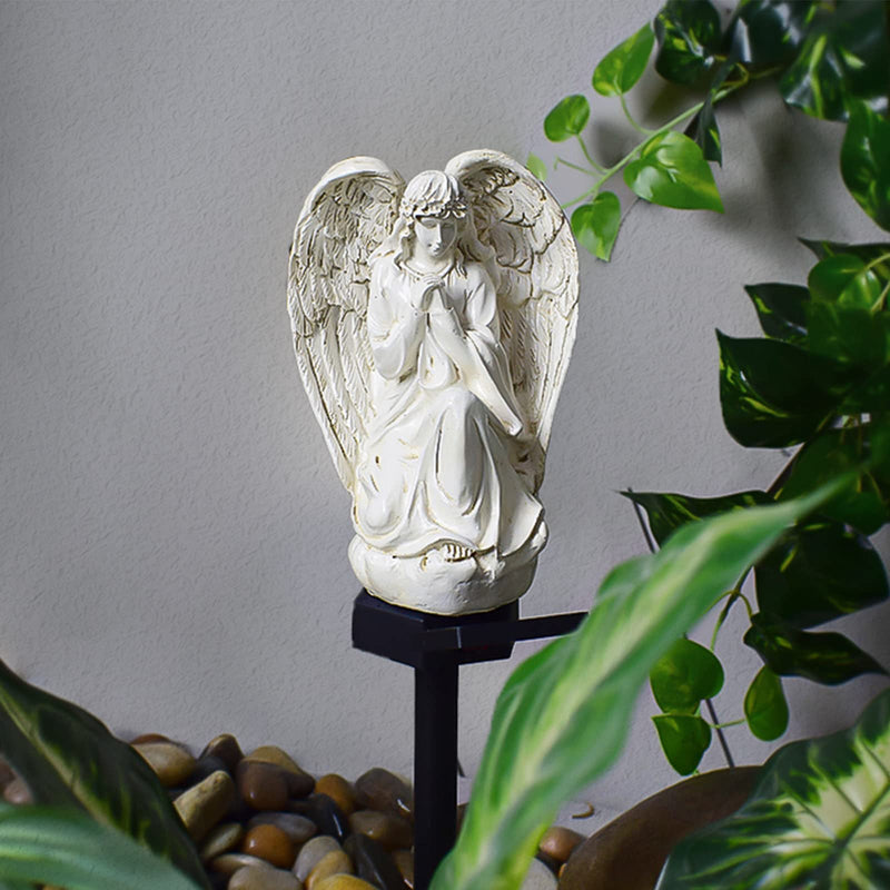 Garden Solar Light Outdoor Decor, Resin Angel Solar LED Light for Outdoor, Waterproof Light for Flower Fence Lawn Passage Walkway Courtyard Party Decoration, Angel - NewNest Australia