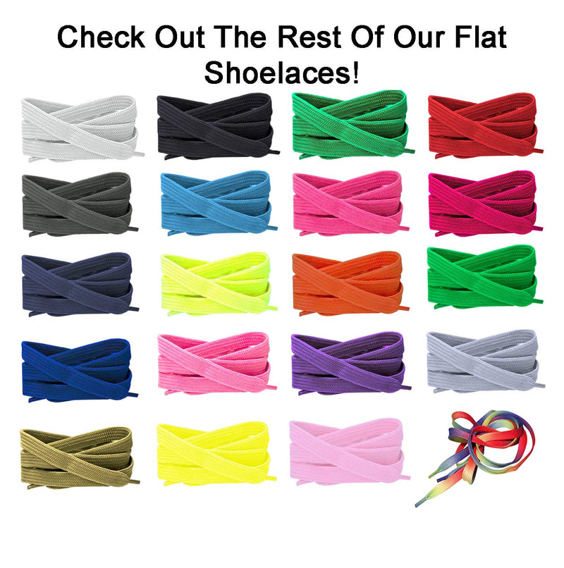 White Coloured Smart Laces® Flat Trainer Shoe laces ideal replacement laces for adults or kids trainers football boot sports tennis shoes Shoelaces 60cm / 23.5 Inches Long - NewNest Australia