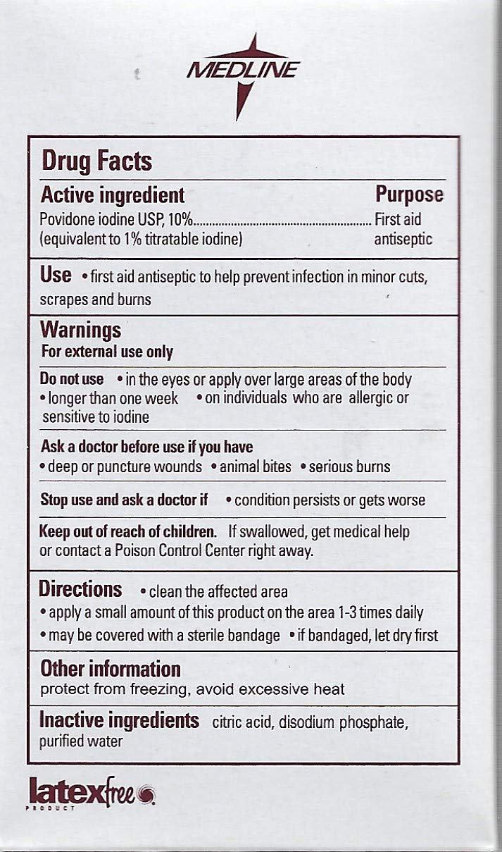 Medline Pad, Prep, Povidone/Iodine, Medium (Pack of 100) - NewNest Australia