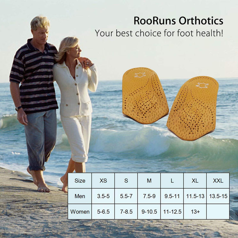 Orthotic Insoles 3/4 Length, Half Plantar Fasciitis Support with Metatarsal Pad Heel Cushion, Light Leather Foot Shoe Inserts for Women and Men, High Arch Support for Flat Feet Walking Exercising, M M| 7~8.5 UK - NewNest Australia