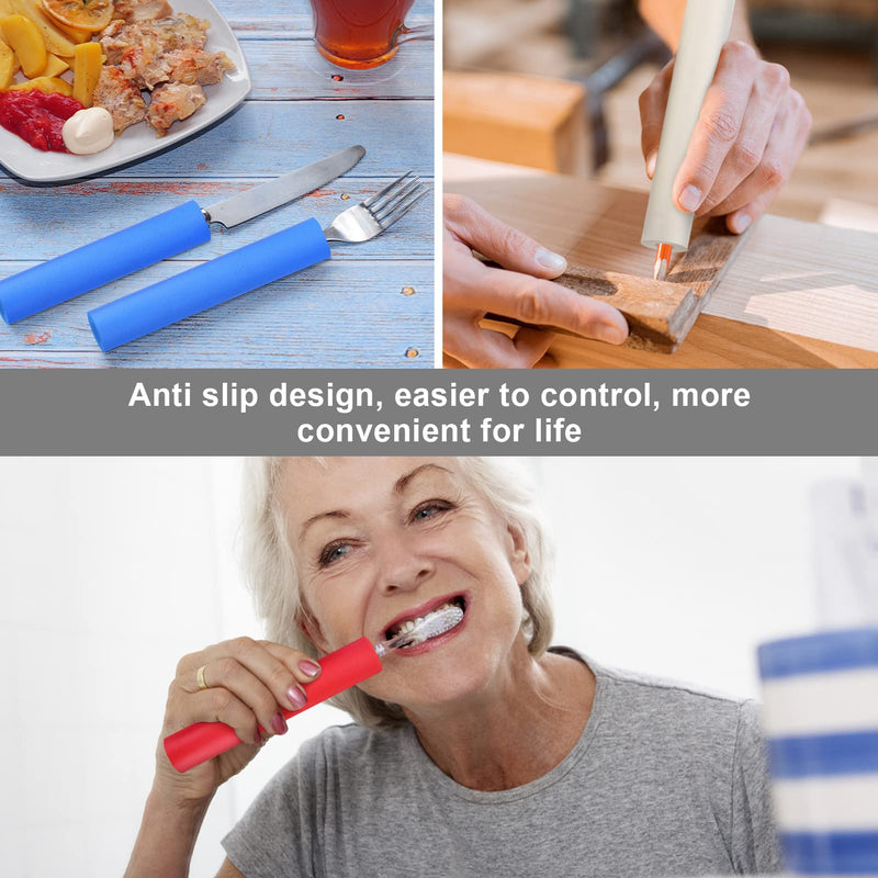 Foam Tubing for Utensil Handles, 6Pcs Non-Slip Pool Noodle Foam Tube Grip Utensils Razor Pen Foam Handle Cover Cutlery Grip Tube Foam Tubing for Disabled, Elderly - NewNest Australia
