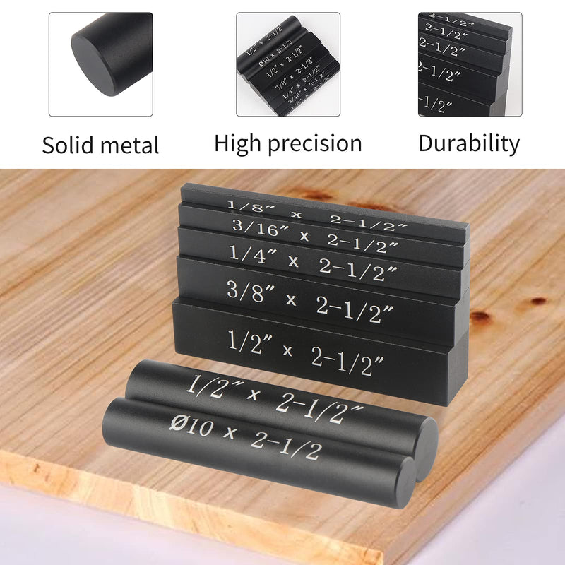 Setup Blocks Height Gauge Set, 7pcs Precision Aluminum Setup Bars for Router and Table Saw Accessories Woodworking Set Up, Bars Include Laser Engraved Size Markings - NewNest Australia