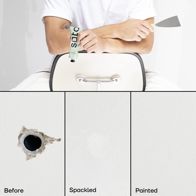 soto Premium SPACKLE 7-Piece KIT. Includes: Spackle, Key, Knife, Sandpaper, Gloves, Towel, Cotton Tool Storage Case. Use on: Walls, Ceiling, Furniture, Cabinets (No. 01 Perfect White) No. 01 Perfect White - NewNest Australia