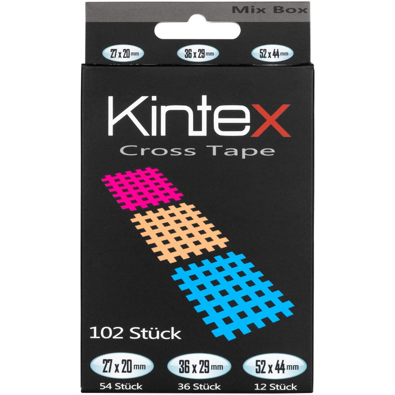 Kintex Cross Tape, Mix Box, 102 grid plasters mixed, cross tapes, acupuncture plasters, grid tape, tape plasters, kinesiology tape, cross tapes - NewNest Australia