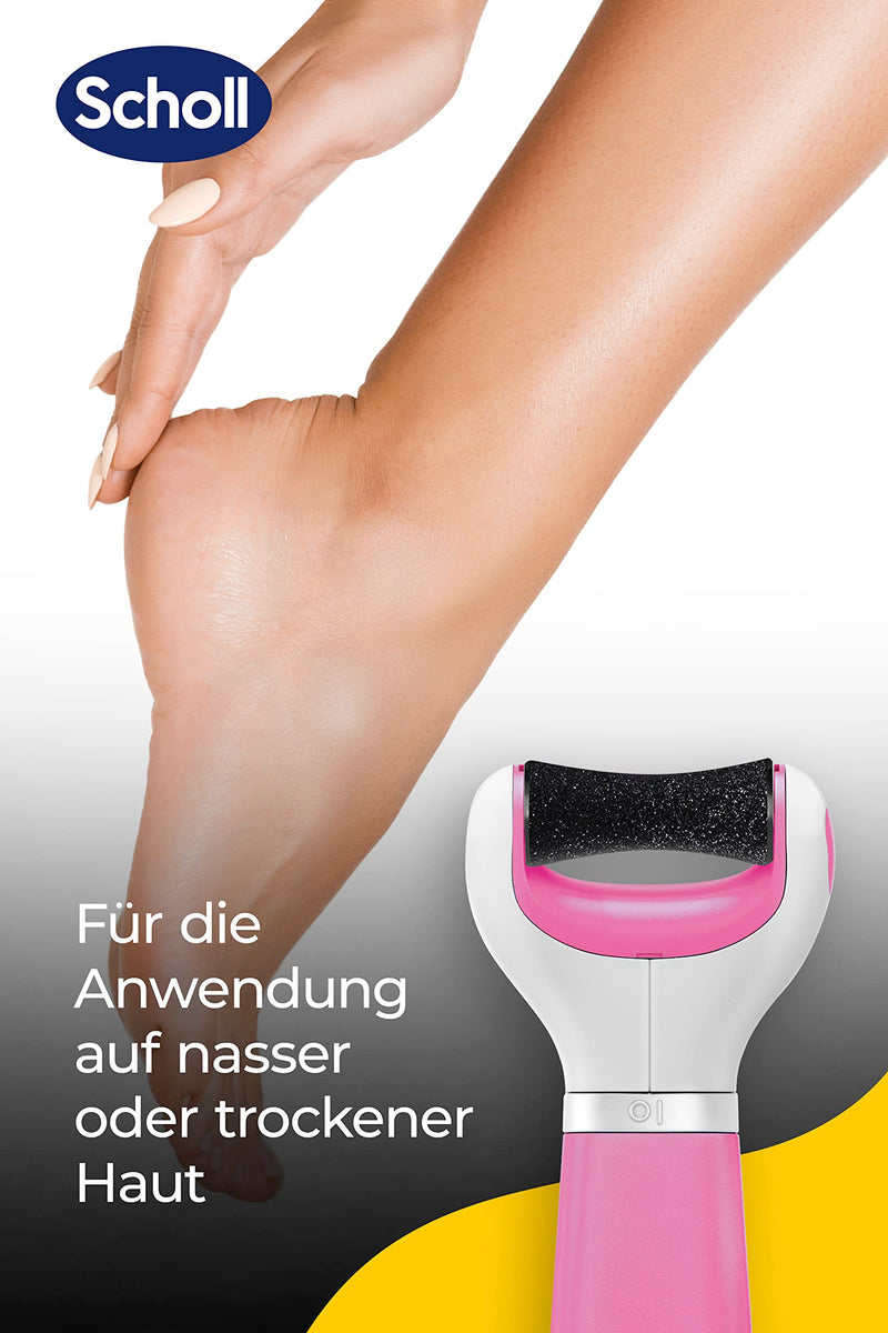 SCHOLL EXPERTCARE electric callus remover Express Pedi for silky soft feet - roller with special shape for the heel pink - NewNest Australia