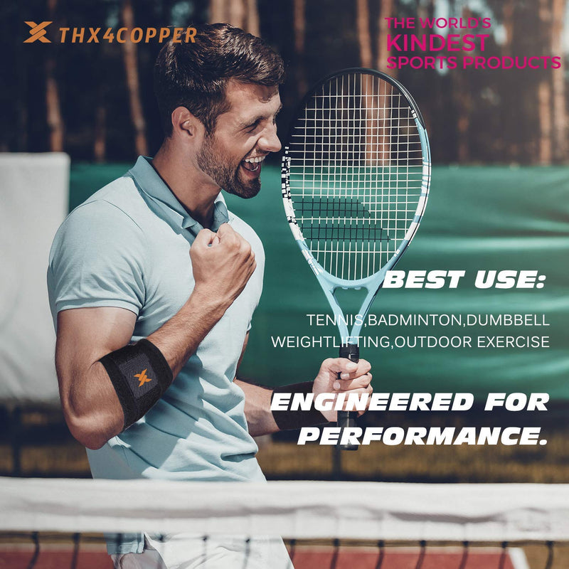 Thx4Copper Infused Compression Stabilizer Forearm With Silicone For Sports, Tennis And Golfers, With Pad For Muscle And Joint Pain Relief, Tendinitis, Carpal Tunnel Syndrome, Forearm Bandage - NewNest Australia