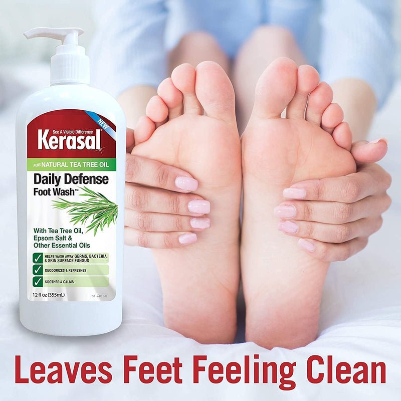 Kerasal Daily Defense Foot Wash Daily Cleanser with Tea Tree Oil , 12 Ounce - NewNest Australia
