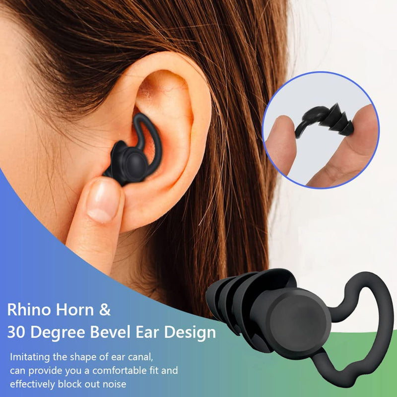 Silicone Earplugs, Noise Canceling Earplugs, Noise Reduction Earplugs, Reusable Silicone Ear Protection, Ear Plugs 40 Db For Noise Reduction For Travel, Sleeping, Reading, Swimming - NewNest Australia