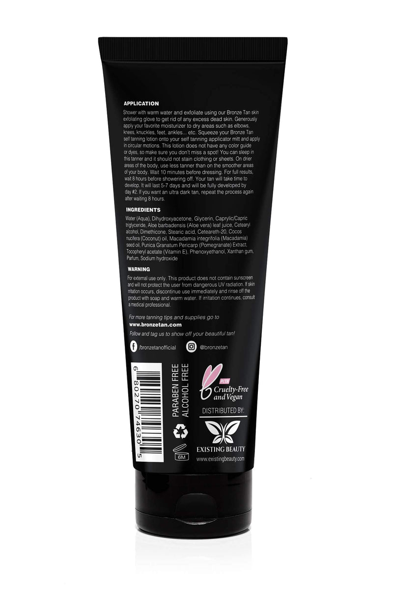 Bronze Tan Self Tanning Lotion with Natural and Organic Ingredients Self Tanner for Face and Body Fake Tan Vanilla Scented (200ml/6.76 fl oz) - NewNest Australia