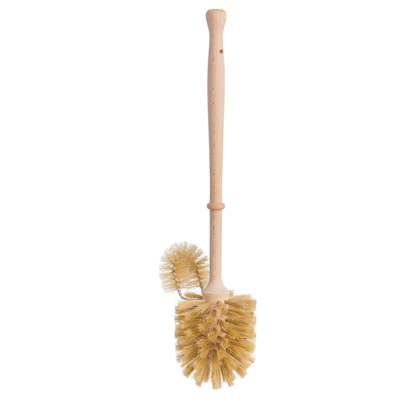 Redecker Natural Pig Bristle Toilet-Brush with Untreated Beechwood Handle, 14-1/2-Inches - NewNest Australia