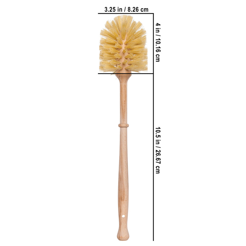 Redecker Oiled Beechwood Toilet Brush Stand with Tampico Fiber Toilet Brush, 9-7/8 inches, Durable Natural Bristles are Heat-Resistant and Retain Shape, Made in Germany - NewNest Australia