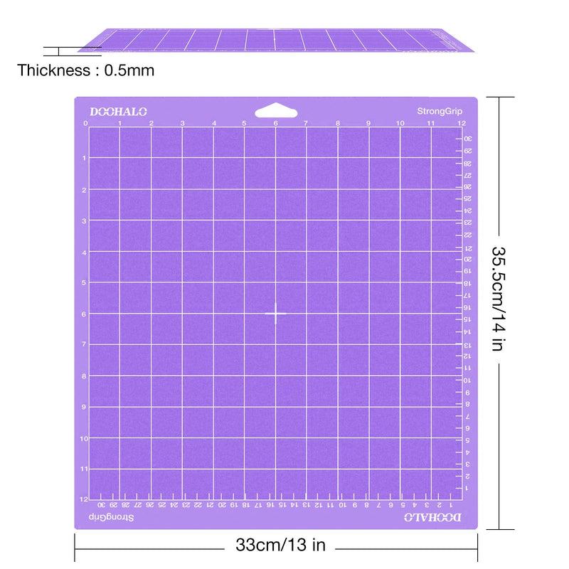 DOOHALO Cutting Mat for Silhouette Cameo 4 Cutting Machine Lightgrip Cutting Mat 12 X 12 inch 3 Pack Replacement Adhesive Mats for Silhouette Cut Blue Color 12X12-LightGrip Light Grip - NewNest Australia