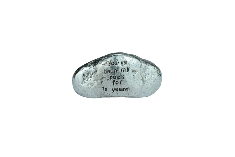 NewNest Australia - Pirantin 11th for Men Ornament - You've Been My Rock for 11 Years - Solid Metal Heavy Rock 