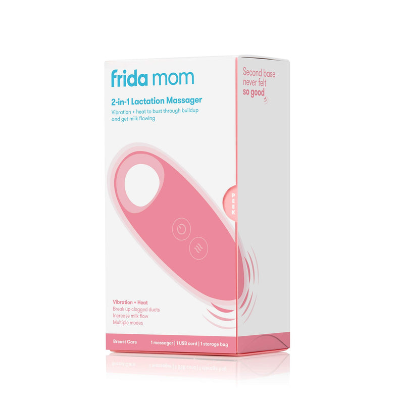 Frida Mom 2-in-1 Lactation Massager - Multiple Modes of Heat + Vibration for Clogged Milk Ducts, Increase Milk Flow, Breast Engorgement - USB Cord Included - NewNest Australia