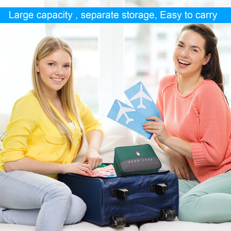 2 Pcs First Aid Bag Empty, Waterproof Medical Bag, 2 Size Travel Medicine Bag, Medicine Storage Bag Built-in Compartment, Portable Medicine Bag for Travelling Camping Home Hiking - NewNest Australia