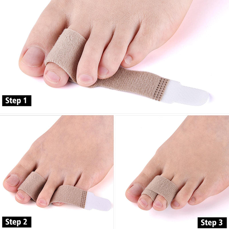 AYNKH 3PCS Finger Buddy Wraps Tapes, Fabric Toe Brace Splint Cushioned Bandages Finger Protectors for Jammed Swollen Dislocated Finger Joint - NewNest Australia