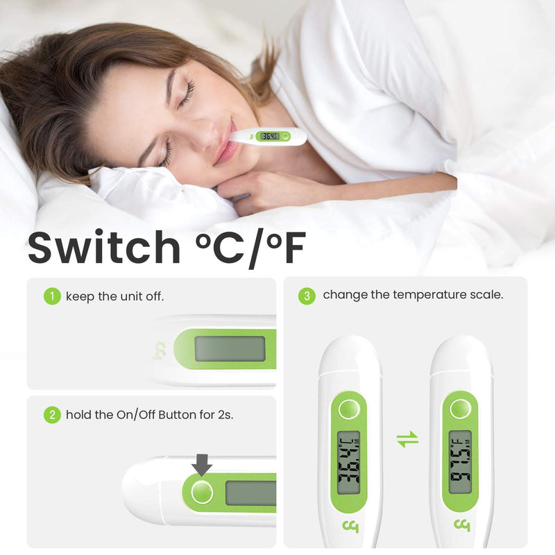 Femometer Digital Fever Thermometer, Accurate And Fast Reading, Waterproof Probe, Digital Fever Thermometer Best To Read & Monitor Fever Temperature For Baby Children Adults - NewNest Australia