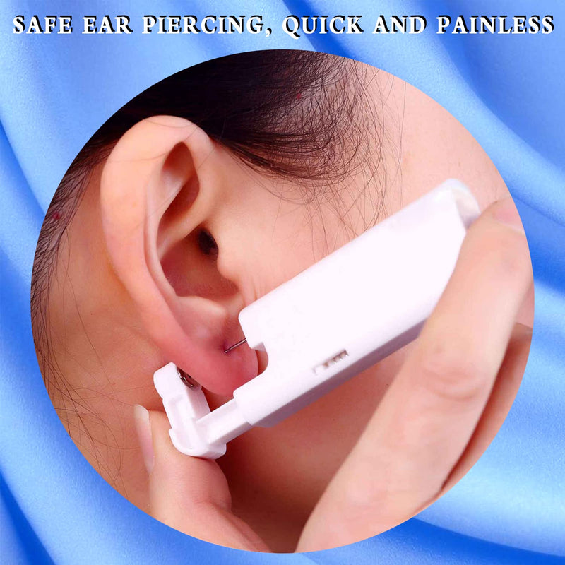 2PCS Ear Nail Gun Disposable Aseptic Household Ear Piercing Gun Portable Ear Piercing Gun Group Ear Piercing Tools (New Generation) 3MM Gold - NewNest Australia