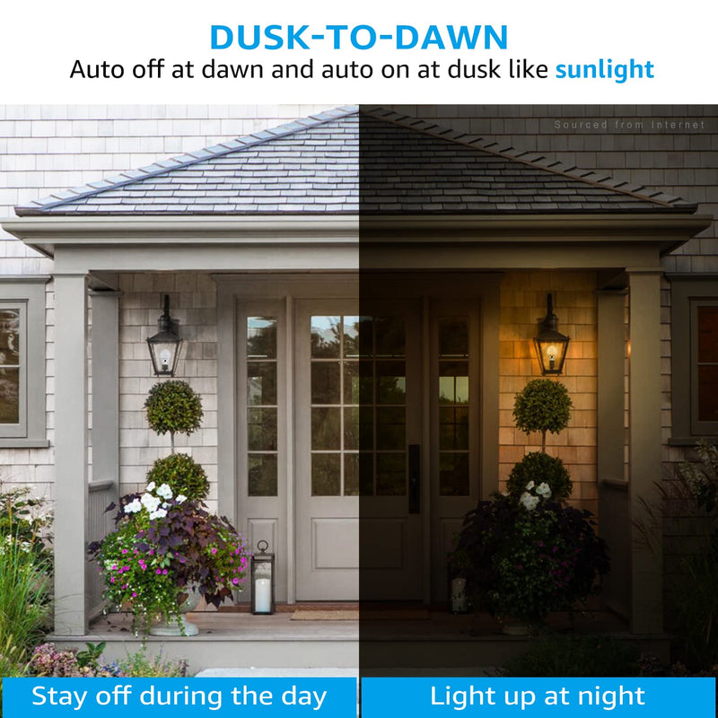 TORCHSTAR LED Dusk to Dawn Light Bulbs Outdoor, Light Sensor A19 LED Bulb, UL & Energy Star Certified, 9W (60W Eqv.), 800lm, Auto On/Off Photocell, for Porch, Front Door, 2700K Soft White, Pack of 4 Soft White (2700K) - NewNest Australia