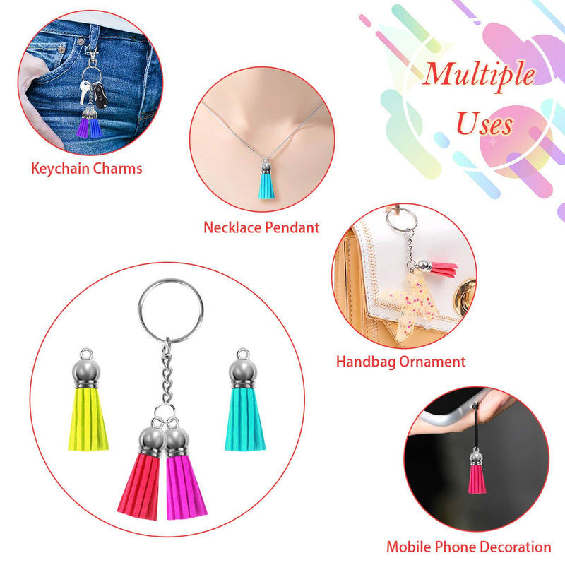 Tassel Keychain, Cridoz 400pcs Key Chains and Tassels Set Includes keychain Tassels, Key Chain Rings, Jump Rings and Screw Eye Pins for Acrylic Keychain Blanks, Resin Keychain and DIY Craft - NewNest Australia