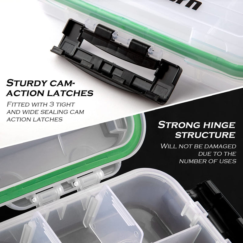 Ghosthorn Fishing Tackle Box, Fishing Tackle Storage 3600 and 3700 Tackle Boxes Clear Plastic Organizer Tackle Box with Removable Dividers Tackle Box Trays for Lures 1 and 4 Pack Storage Box 3600*1 - NewNest Australia